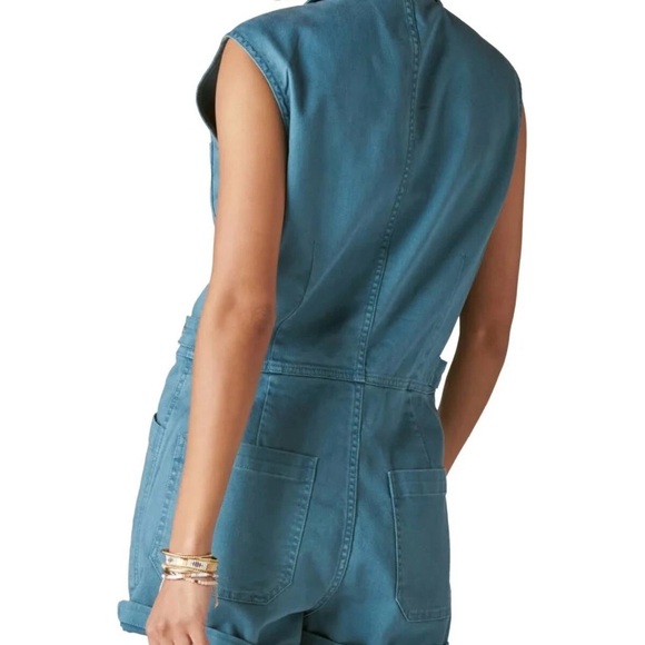 Lucky Brand Sleeveless Denim Romper Shorts XXL - Picture 3 of 13